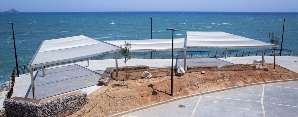 Pérgola Paseo Marítimo en La Manga del Mar Menor (Murcia) finsa Terrassa